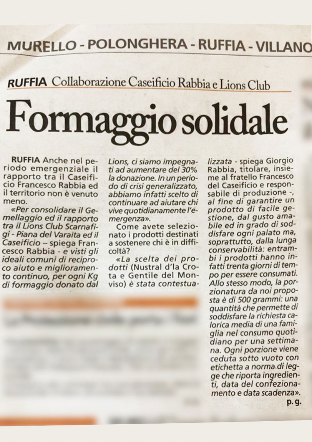 Da Il Corriere di Saluzzo